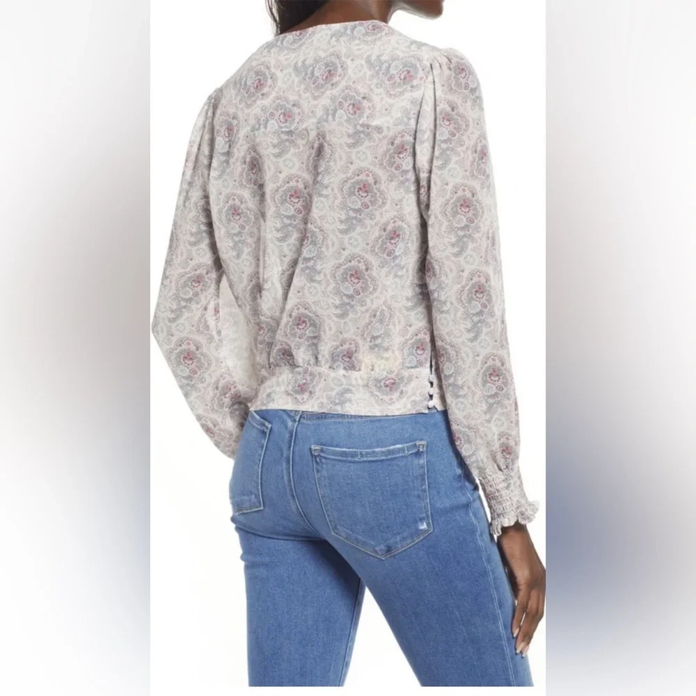 PAIGE MARGHERITA TIE WAIST BLOUSE SIZE S - Picture 3 of 6